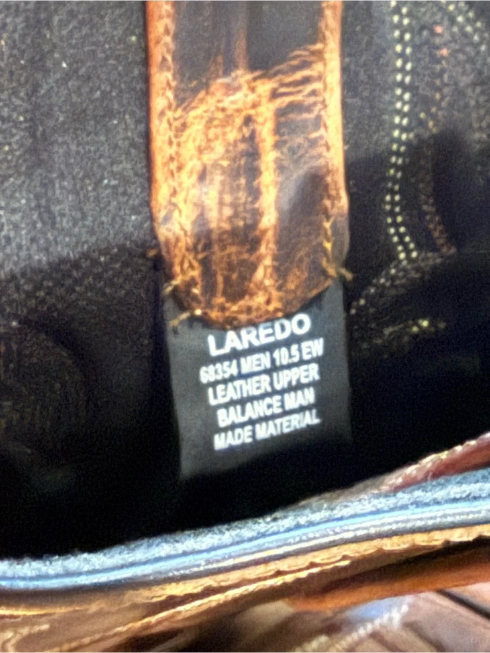 Laredo Breakout Square Toe Western Boots Mens 10.5 EW 68354 Rust Brown
